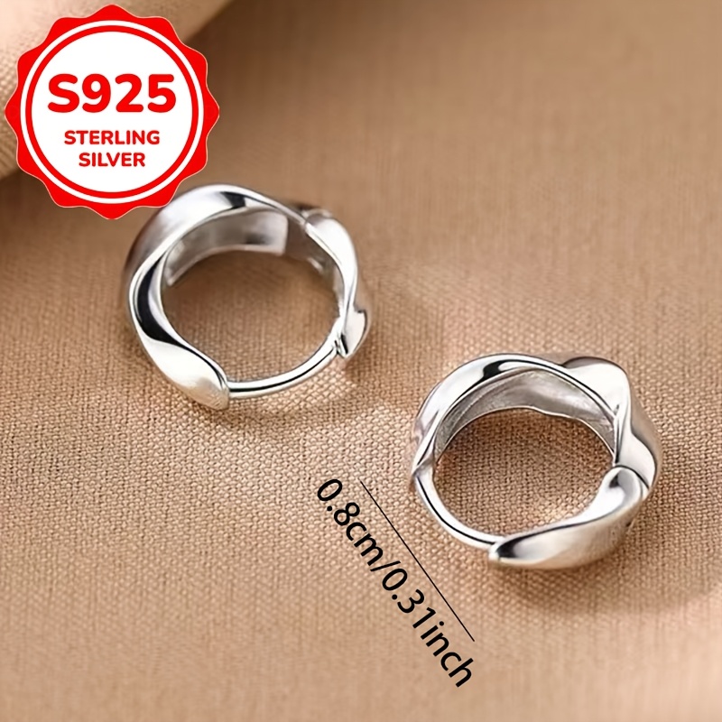 2pcs Women's S925 Pure Silver Mobius Stud Earrings — Unique Gift
